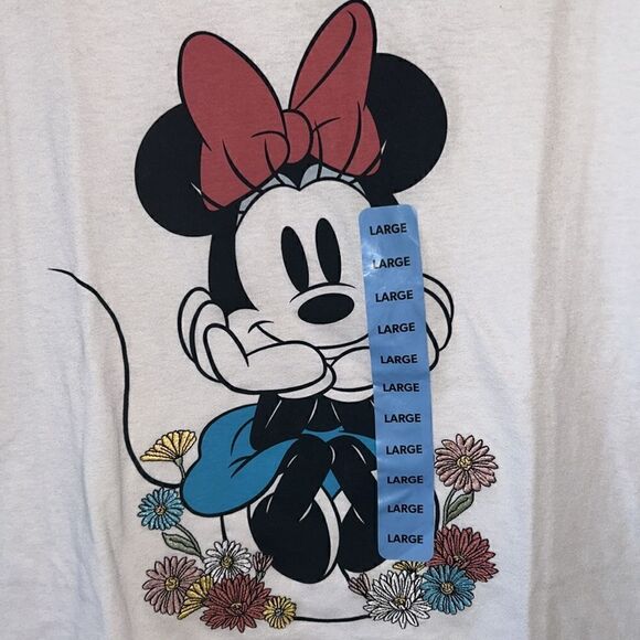 NEW Disney Minnie Mouse White Tee Shirt - Picture 2 of 5